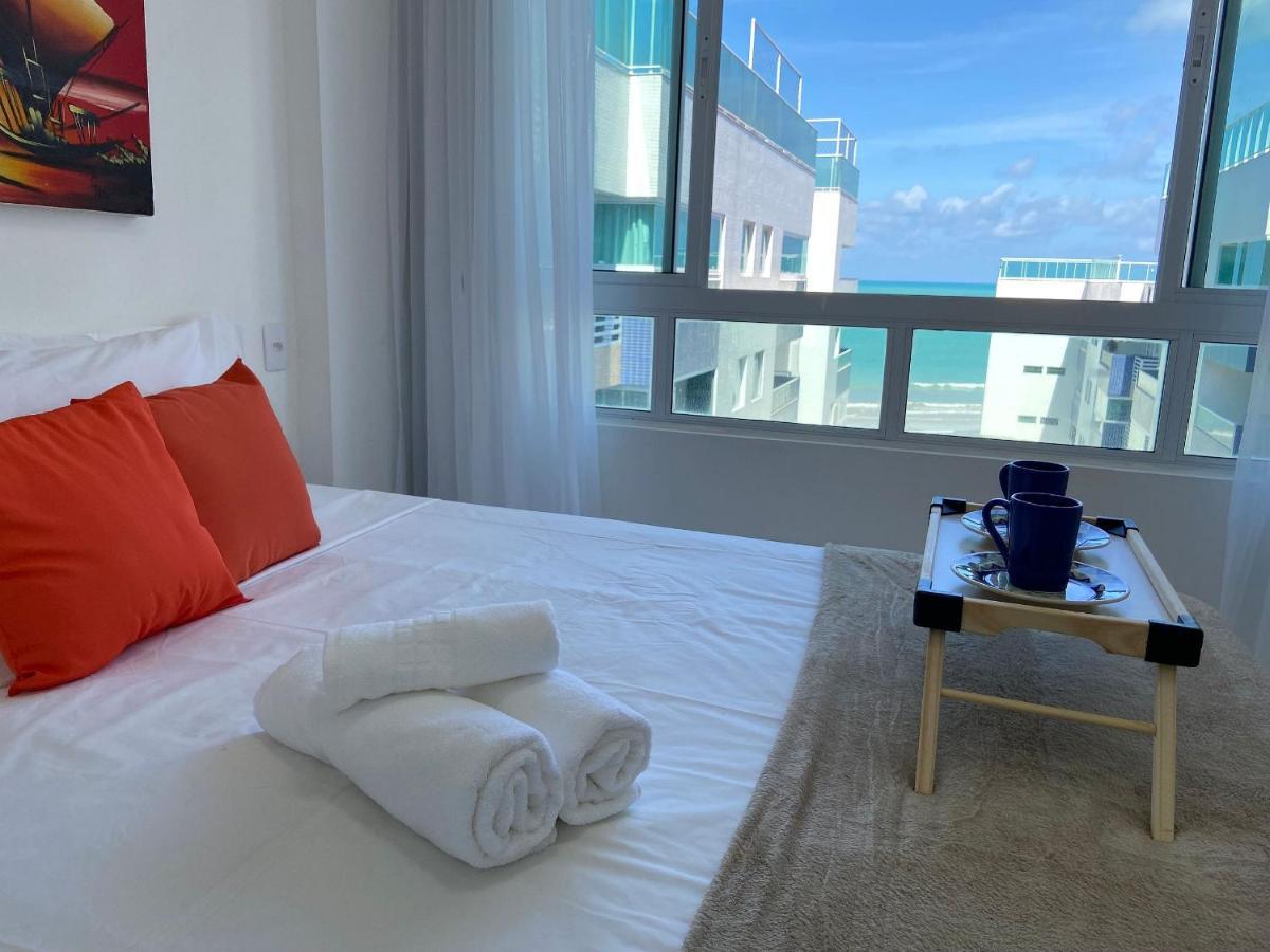 João Pessoa Bela Hospedagem - Pe Na Areia No Bessa, Wifi C/Vista Piscina E Mar מראה חיצוני תמונה